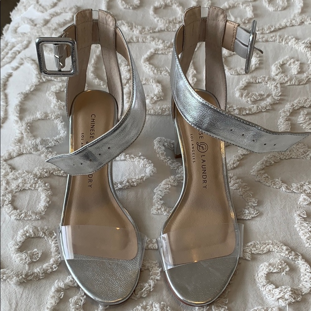 Silver Heels - brand new, never worn!